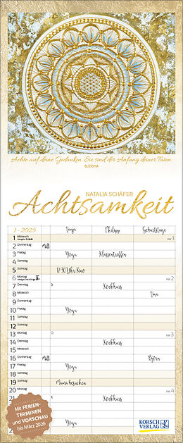 Kalender (Kal) Achtsamkeit Timer für 2 2025 von Natalia Schäfer