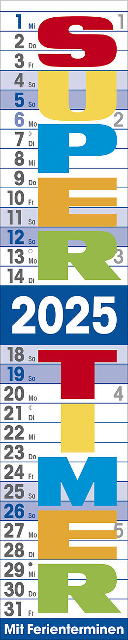 Kalender Supertimer 2025 von 