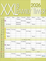 Spiralbindung XXL Family Timer 8 2026 von 