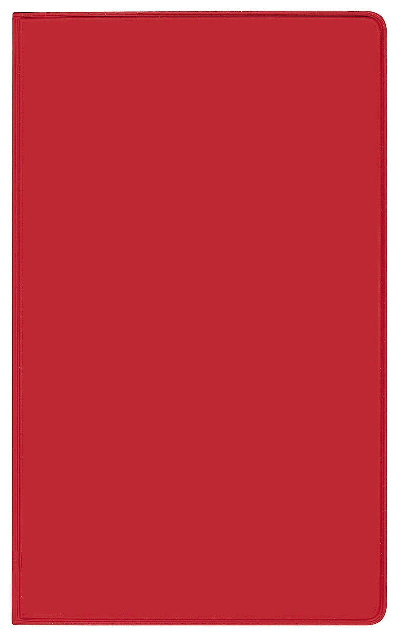 Taschenkalender Modus geheftet PVC rot 2026