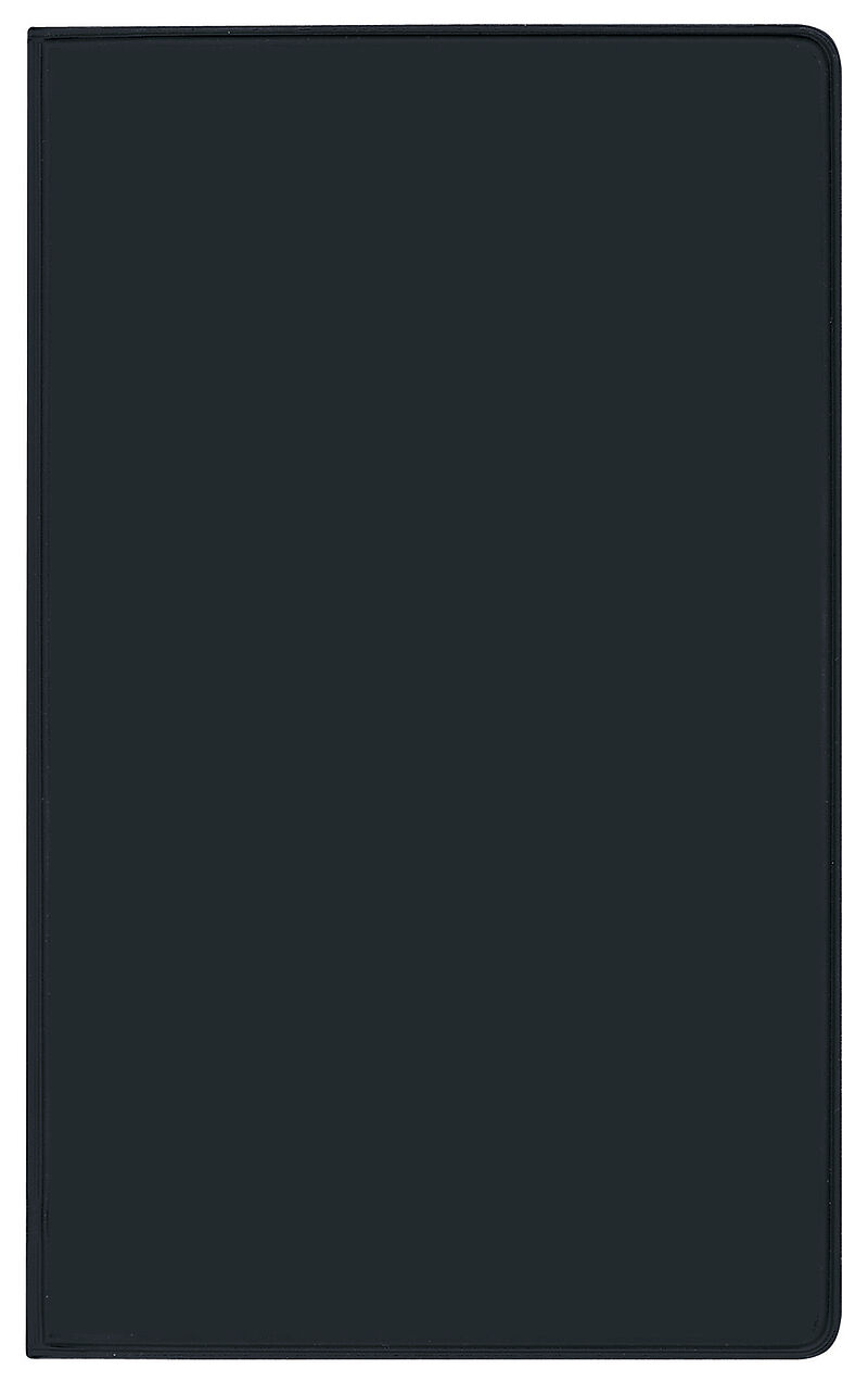 Taschenkalender Pluto geheftet PVC schwarz 2026