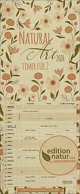 Kalender Natural Art Timer für 2 Graspapier 2026 von 