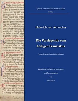 Fester Einband Die Verslegende vom heiligen Franziskus (Legenda sancti Francisci versificata) von Heinrich von Avranches
