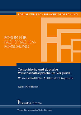 Kartonierter Einband Tschechische und deutsche Wissenschaftssprache im Vergleich von Agnes Goldhahn