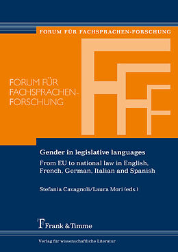 Kartonierter Einband Gender in legislative languages von 