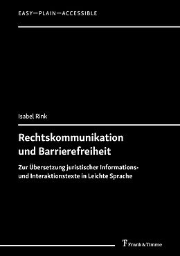 E-Book (pdf) Rechtskommunikation und Barrierefreiheit von Isabel Rink
