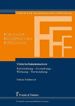E-Book (pdf) Unternehmensnamen von Fabian Fahlbusch