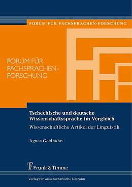 E-Book (pdf) Tschechische und deutsche Wissenschaftssprache im Vergleich von Agnes Goldhahn