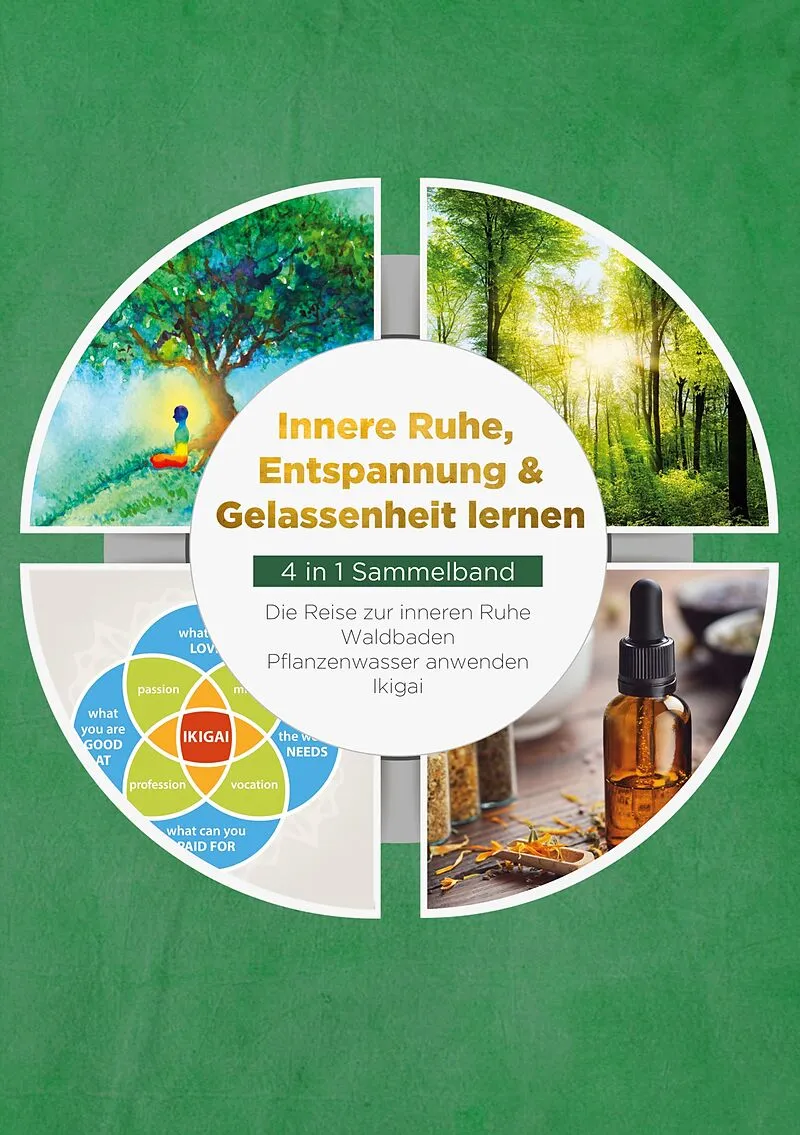 Innere Ruhe, Entspannung & Gelassenheit lernen - 4 in 1 Sammelband