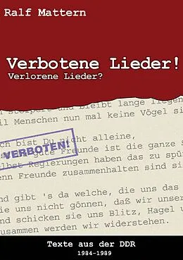 E-Book (epub) Verbotene Lieder! Verlorene Lieder? von Ralf Mattern