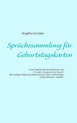 Kartonierter Einband Sprüchesammlung für Geburtstagskarten von Angelika Schober