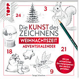 Kartonierter Einband Kunst des Zeichnens Weihnachtszeit - Adventskalender von Sergej Schachow