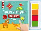 Kartonierter Einband Fingerstempeln. Bastelblock Tiere von Melanie Kraft