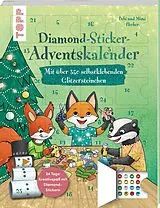 Kartonierter Einband Diamond-Sticker-Adventskalender von Mimi Hecher, Bibi Hecher