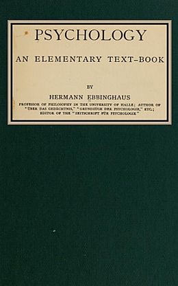eBook (epub) Psychology de Hermann Ebbinghaus