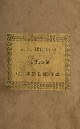 E-Book (epub) Letters to Catherine E. Beecher von Angelina E. Grimke