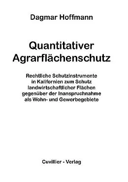 E-Book (pdf) Quantitativer Agrarflächenschutz von Dagmar Antje Hoffmann