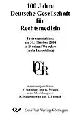 E-Book (pdf) 100 Jahre Deutsche Gesellschaft für Rechtsmedizin von V. Schneider et. al