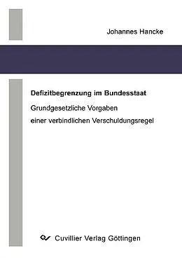 E-Book (pdf) Defizitbegrenzung im Bundesstaat von Johannes Hancke