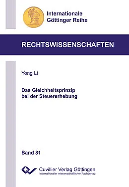 E-Book (pdf) Das Gleichheitsprinzip bei der Steuererhebung von Yong Li