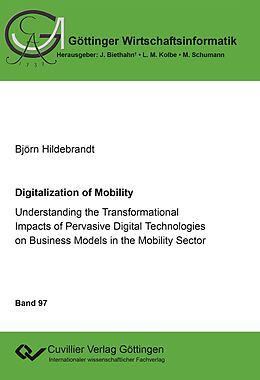 Couverture cartonnée Digitalization of Mobility de Björn Hildebrandt
