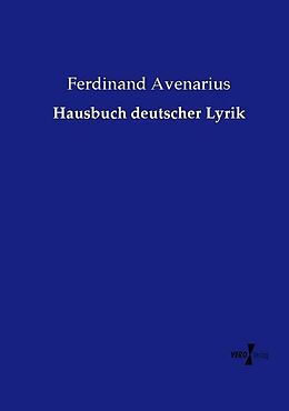 Kartonierter Einband Hausbuch deutscher Lyrik von Ferdinand Avenarius