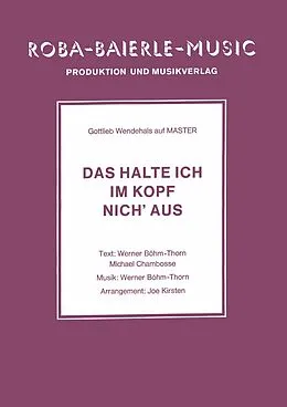 E-Book (epub) Das halte ich im Kopf nich' aus von Werner Böhm-Thorn, Michael Chambosse, Joe Kirsten