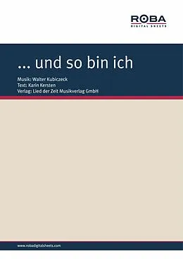 E-Book (pdf) ... und so bin ich von Walter Kubiczeck, Karin Kersten
