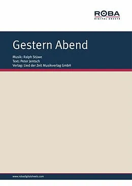 E-Book (epub) Gestern Abend von Ralph Stüwe, Peter Jentsch