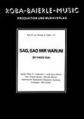 E-Book (epub) Sag, sag mir warum von Peter E. Lüdemann, Lazio Sücs-Boros, Rolf Knöfel