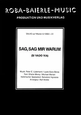 E-Book (epub) Sag, sag mir warum von Peter E. Lüdemann, Lazio Sücs-Boros, Rolf Knöfel