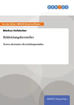 E-Book (pdf) Bekleidungshersteller von Markus Hofstetter
