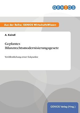 Kartonierter Einband Geplantes Bilanzrechtsmodernisierungsgesetz von A. Kaindl