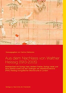 Kartonierter Einband Aus dem Nachlass von Walther Heissig (1913-2005) von 