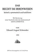 E-Book (epub) Das Recht im Irrenwesen von Eduard August Schroeder