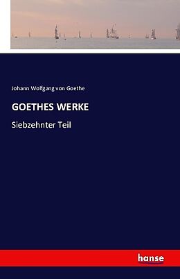 Kartonierter Einband GOETHES WERKE von Johann Wolfgang von Goethe