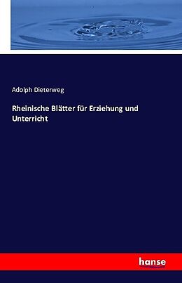 Kartonierter Einband Rheinische Blätter für Erziehung und Unterricht von Adolph Dieterweg