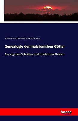 Kartonierter Einband Genealogie der malabarishen Götter von Bartholoma us Ziegenbalg, Wilhelm Germann
