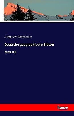 Kartonierter Einband Deutsche geographische Blätter von 