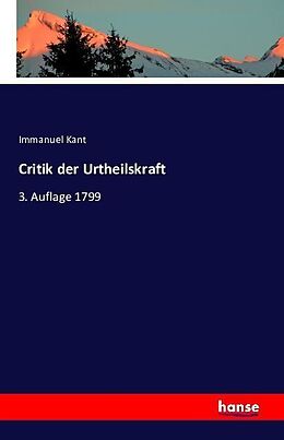 Kartonierter Einband Critik der Urtheilskraft von Immanuel Kant