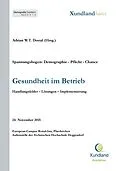 E-Book (epub) Gesundheit im Betrieb von Gabriele Dostal, Horst Kunhardt, Stephan Gronwald