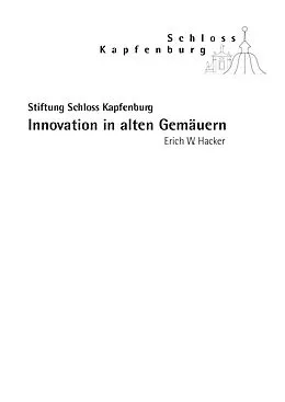 E-Book (epub) Innovation in alten Gemäuern von Erich W. Hacker