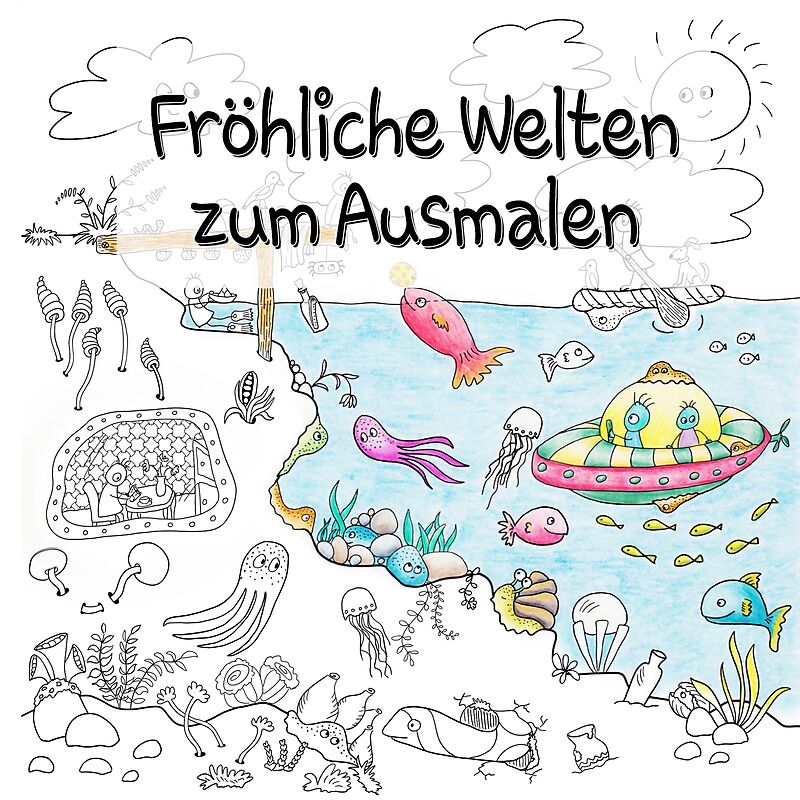 Fröhliche Welten zum Ausmalen