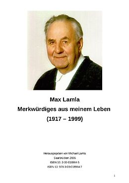Kartonierter Einband Merkwürdiges aus meinem Leben (1917-1999) von Michael-Hubert Lamla