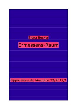 Kartonierter Einband hippocamus.de / Ermessens-Raum von Elena Maria Hagl-Becker