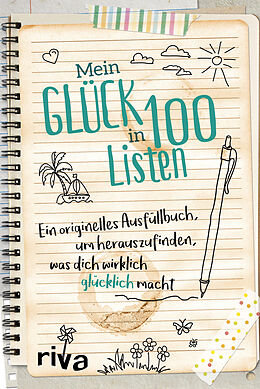 Fester Einband Mein Glück in 100 Listen von riva Verlag