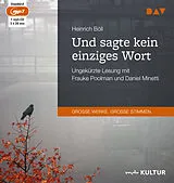 Audio CD (CD/SACD) Und sagte kein einziges Wort von Heinrich Böll