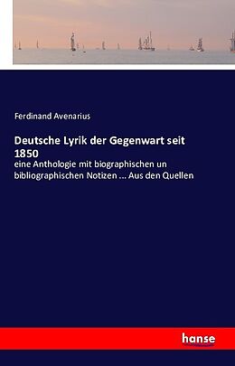 Kartonierter Einband Deutsche Lyrik der Gegenwart seit 1850 von 