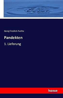 Kartonierter Einband Pandekten von Georg Friedrich Puchta