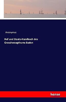 Kartonierter Einband Hof und Staats-Handbuch des Grossherzogthums Baden von Anonymus